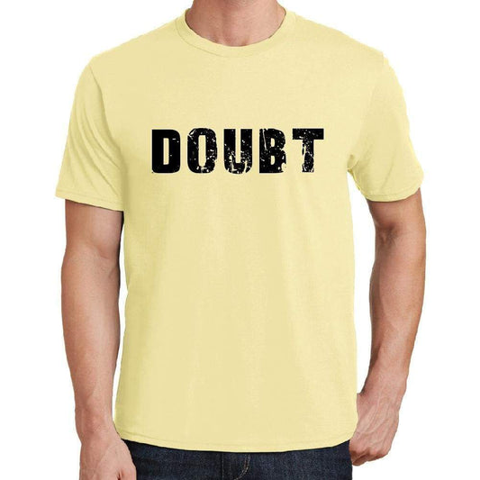 Doubt Mens Short Sleeve Round Neck T-Shirt 00043 - Yellow / S - Casual