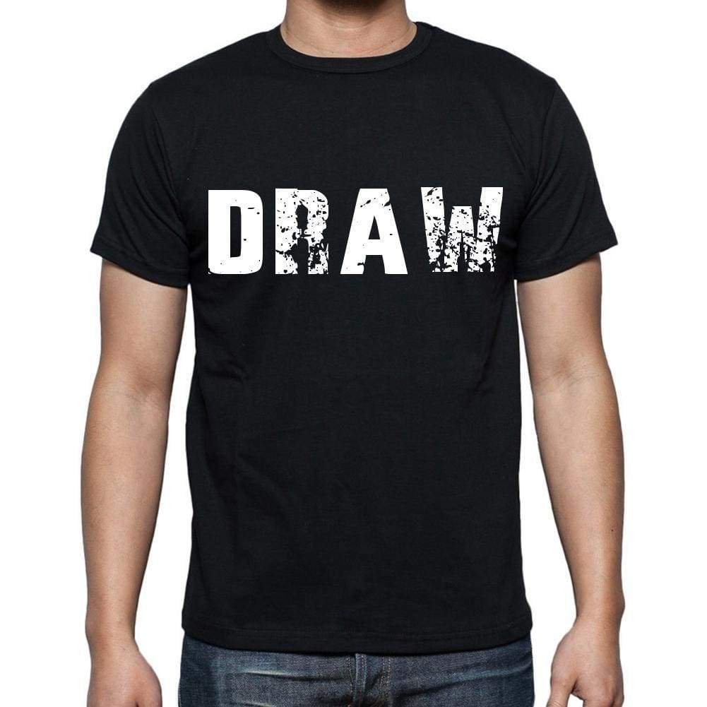 Draw Mens Short Sleeve Round Neck T-Shirt Black T-Shirt En