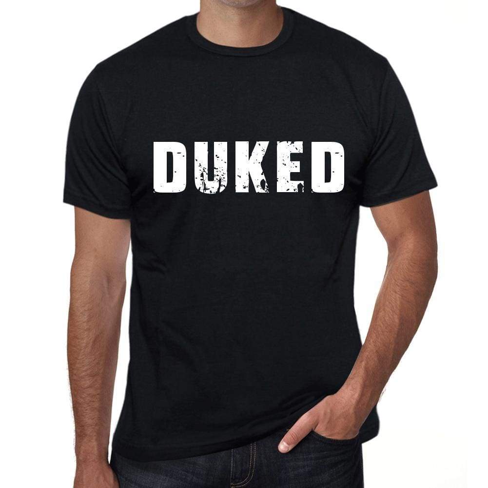 Duked Mens Retro T Shirt Black Birthday Gift 00553 - Black / Xs - Casual