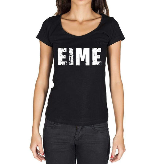 Eime German Cities Black Womens Short Sleeve Round Neck T-Shirt 00002 - Casual