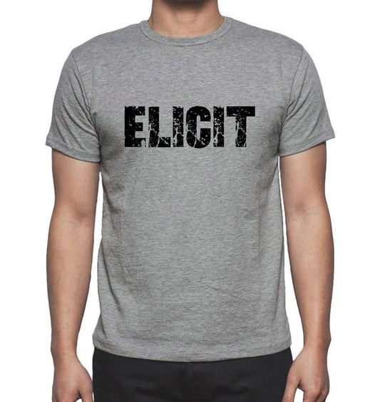 Elicit Grey Mens Short Sleeve Round Neck T-Shirt 00018 - Grey / S - Casual