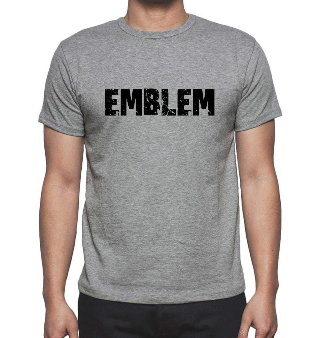 Emblem Grey Mens Short Sleeve Round Neck T-Shirt 00018 - Grey / S - Casual