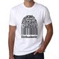 Enthusiastic Fingerprint White Mens Short Sleeve Round Neck T-Shirt Gift T-Shirt 00306 - White / S - Casual