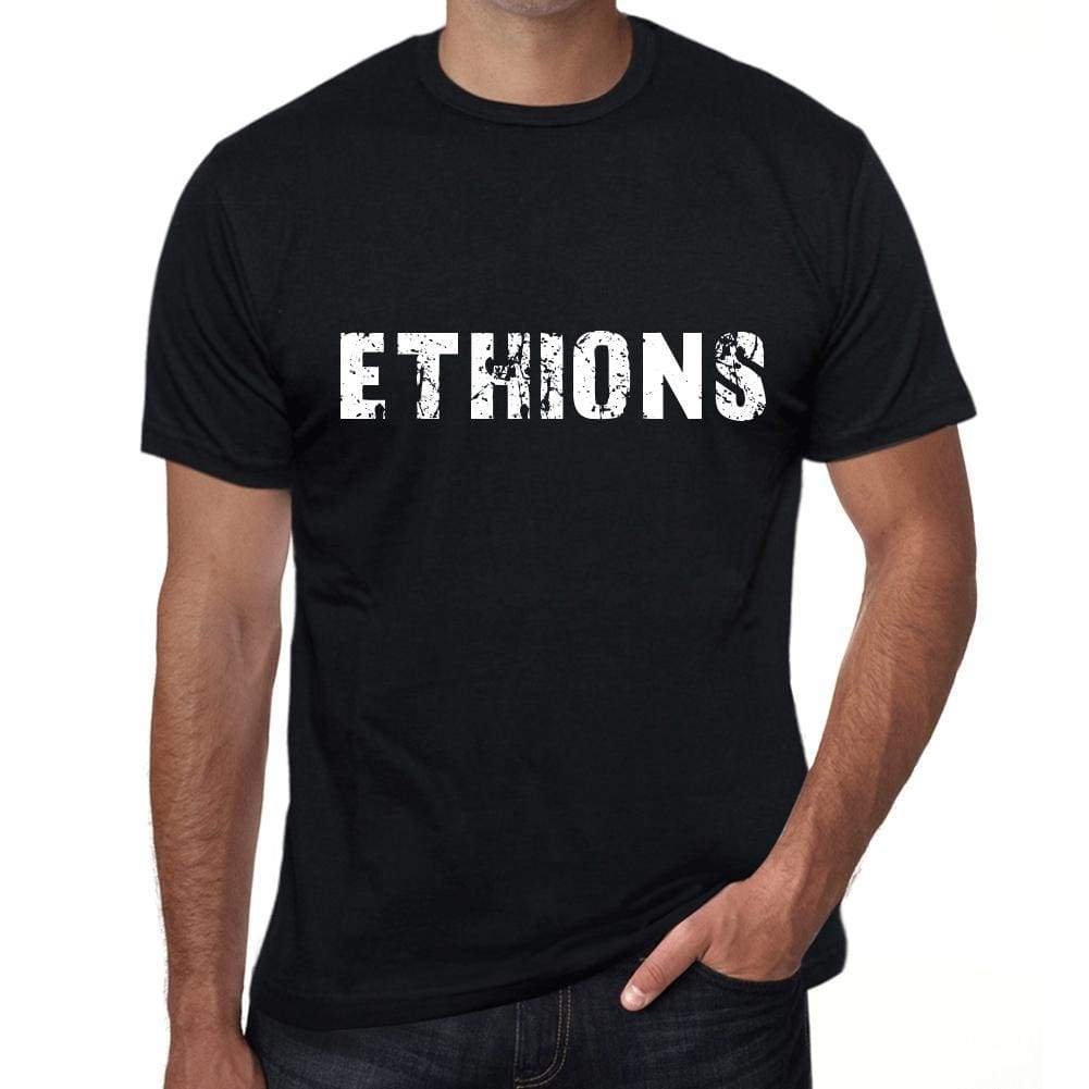 ethions Mens Vintage T shirt Black Birthday Gift 00555 - Ultrabasic