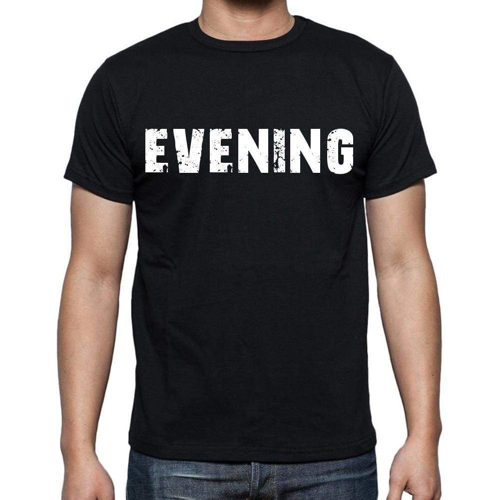 Evening Mens Short Sleeve Round Neck T-Shirt Black T-Shirt En