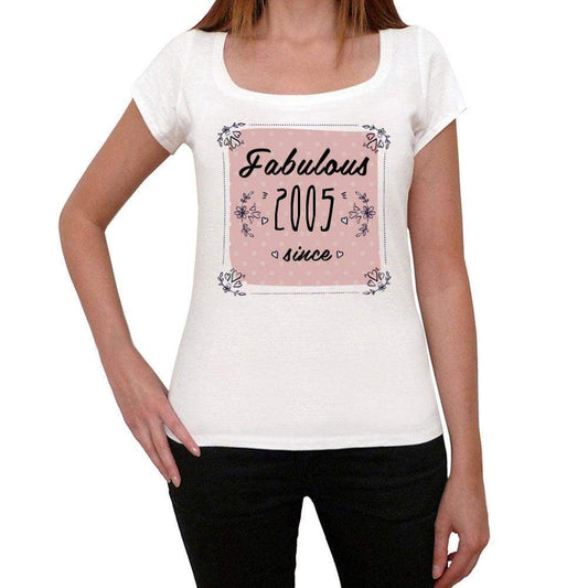 Fabulous Since 2005 Womens T-Shirt White Birthday Gift 00433 - White / Xs - Casual