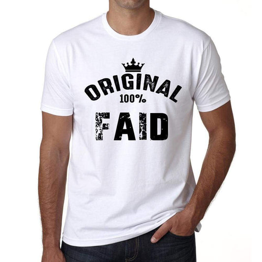 Faid 100% German City White Mens Short Sleeve Round Neck T-Shirt 00001 - Casual