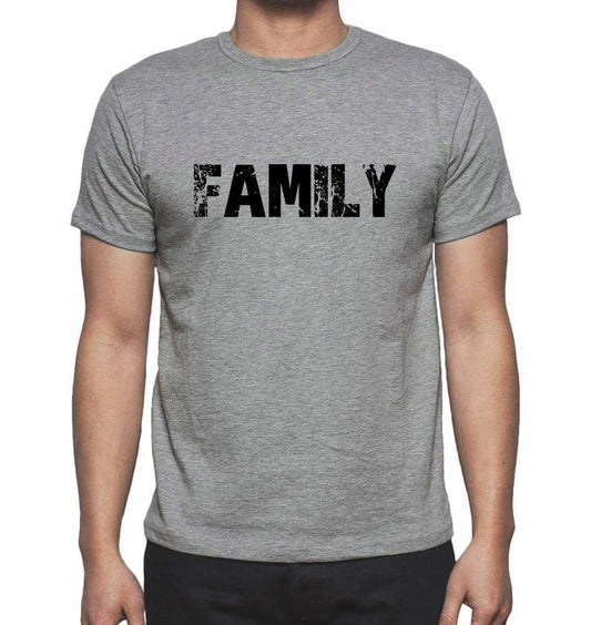 Family Grey Mens Short Sleeve Round Neck T-Shirt 00018 - Grey / S - Casual