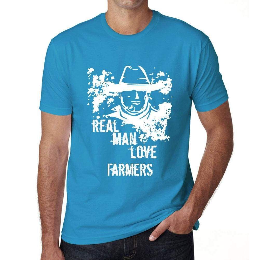 Farmers Real Men Love Farmers Mens T Shirt Blue Birthday Gift 00541 - Blue / Xs - Casual