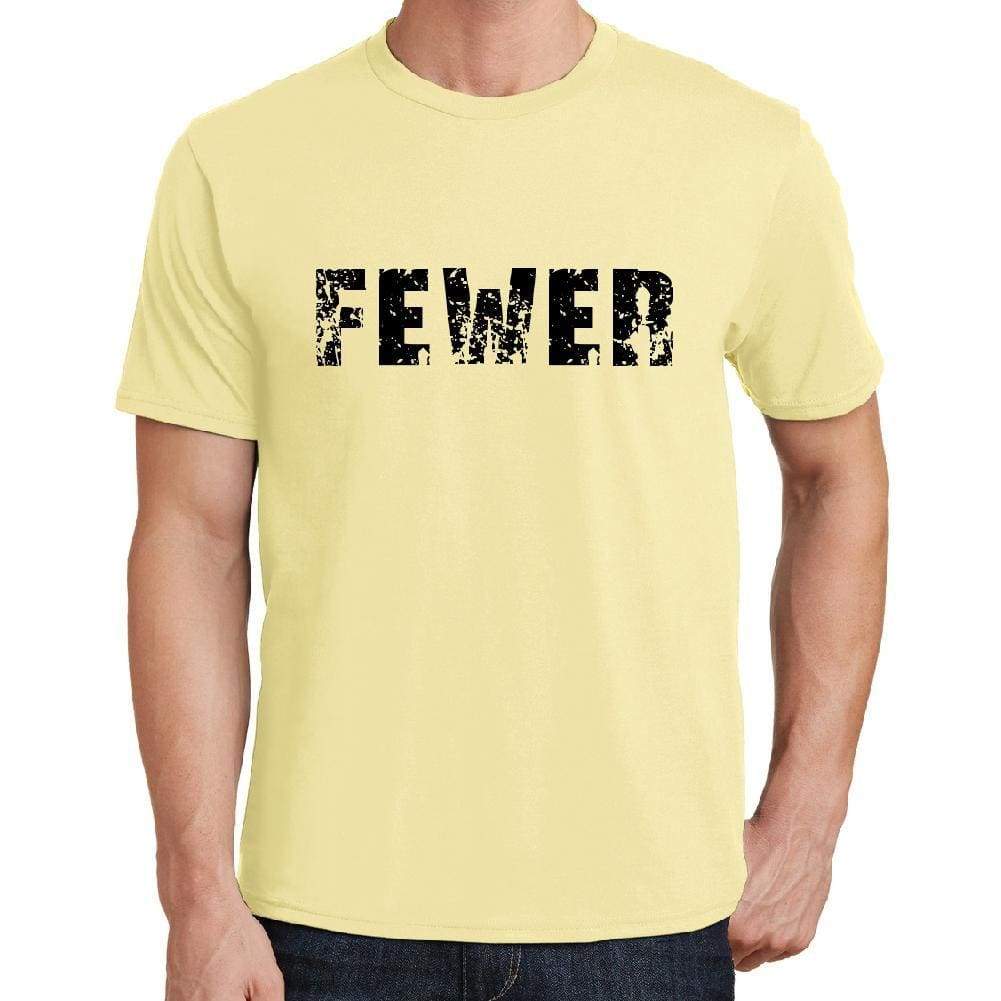 Fewer Mens Short Sleeve Round Neck T-Shirt 00043 - Yellow / S - Casual