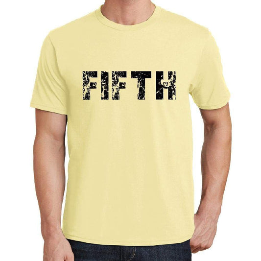 Fifth Mens Short Sleeve Round Neck T-Shirt 00043 - Yellow / S - Casual