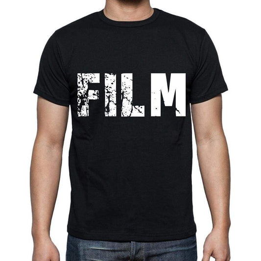 Film Mens Short Sleeve Round Neck T-Shirt Black T-Shirt En