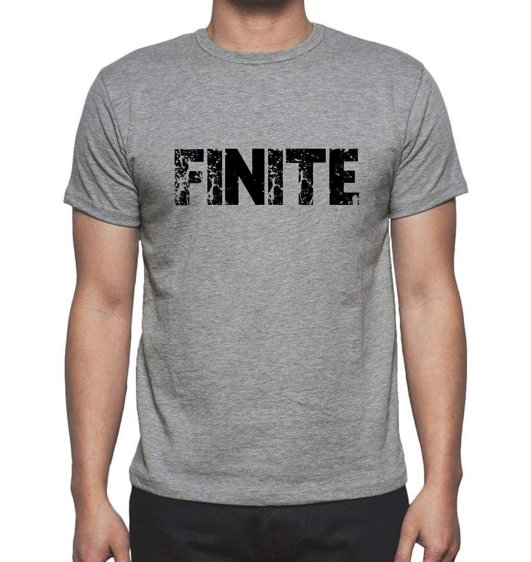 Finite Grey Mens Short Sleeve Round Neck T-Shirt 00018 - Grey / S - Casual