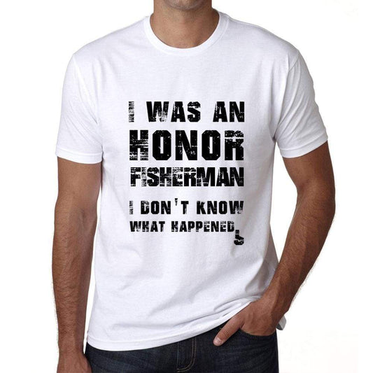 Fisherman What Happened White Mens Short Sleeve Round Neck T-Shirt 00316 - White / S - Casual