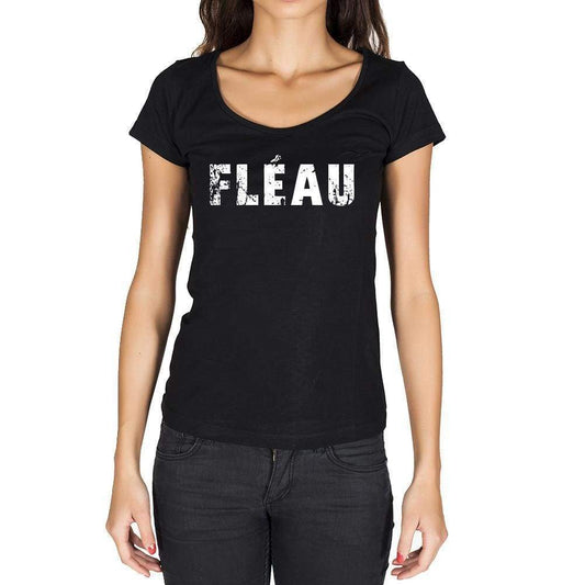 Fléau French Dictionary Womens Short Sleeve Round Neck T-Shirt 00010 - Casual