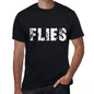 Flies Mens Retro T Shirt Black Birthday Gift 00553 - Black / Xs - Casual