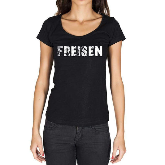 Freisen German Cities Black Womens Short Sleeve Round Neck T-Shirt 00002 - Casual