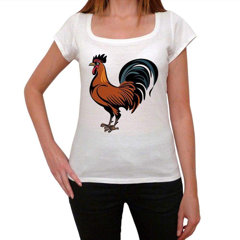 French Rooster Symbol Womens Short Sleeve Scoop Neck Tee 00171