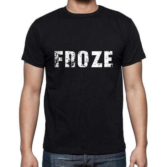 Froze Mens Short Sleeve Round Neck T-Shirt 5 Letters Black Word 00006 - Casual