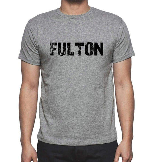 Fulton Grey Mens Short Sleeve Round Neck T-Shirt 00018 - Grey / S - Casual