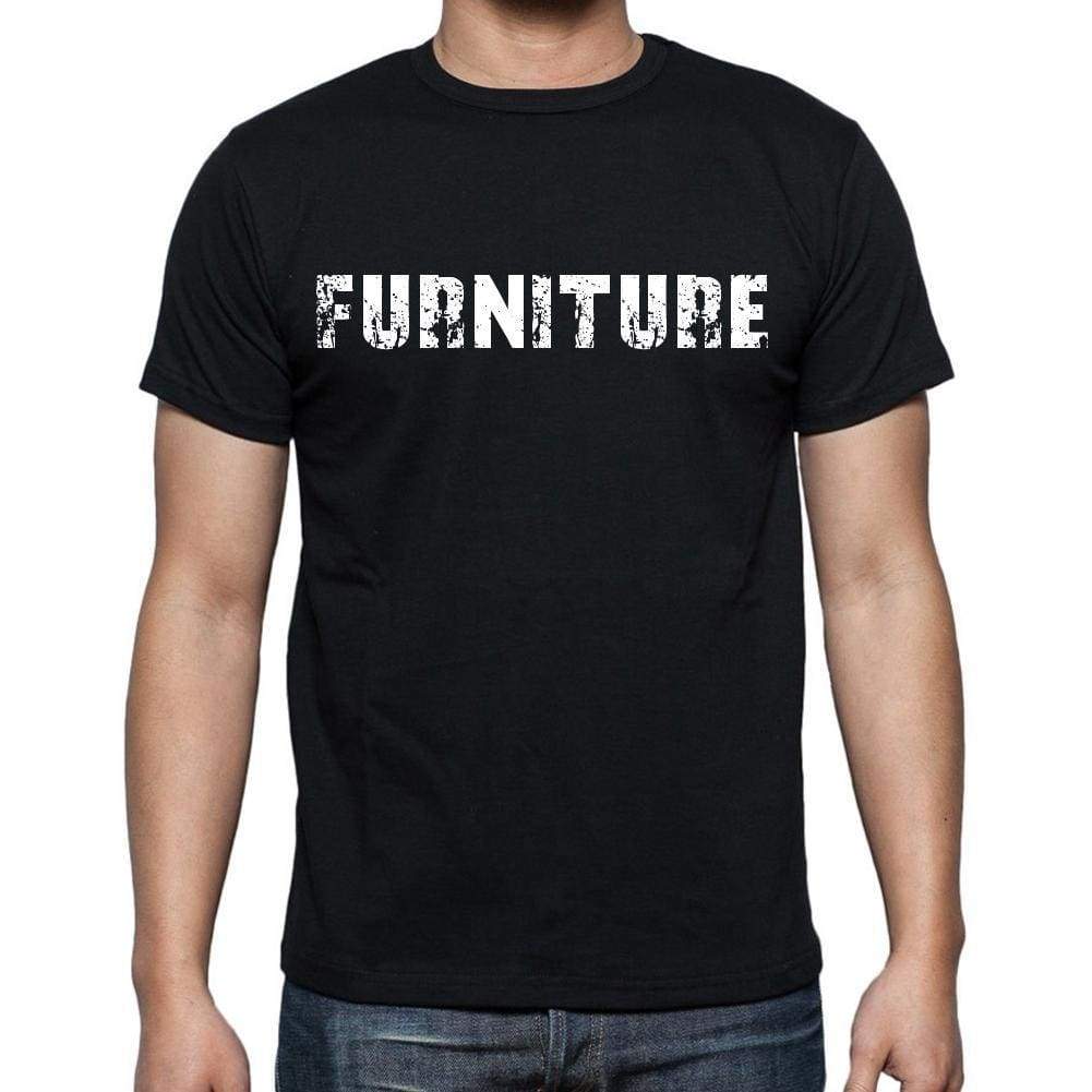 Furniture Mens Short Sleeve Round Neck T-Shirt Black T-Shirt En