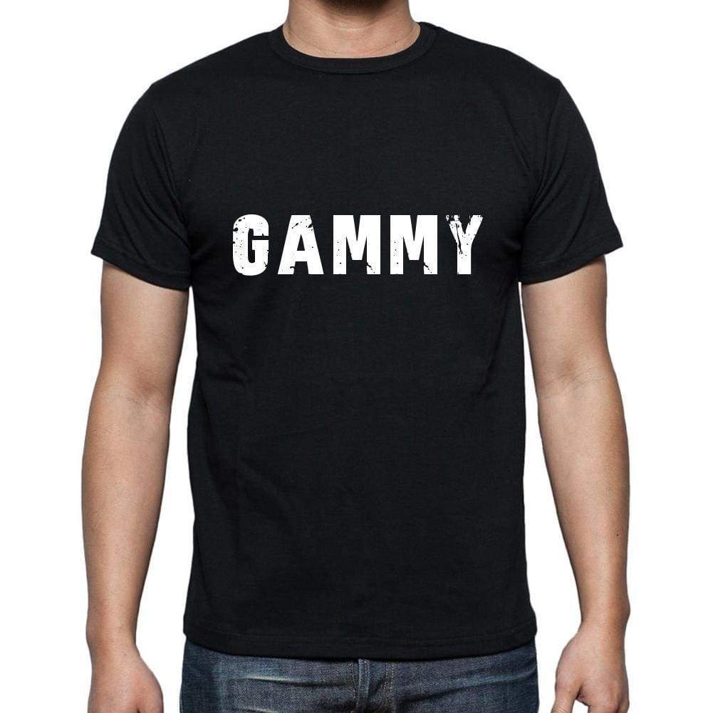 Gammy Mens Short Sleeve Round Neck T-Shirt 5 Letters Black Word 00006 - Casual