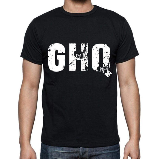 Ghq Men T Shirts Short Sleeve T Shirts Men Tee Shirts For Men Cotton Black 3 Letters - Casual