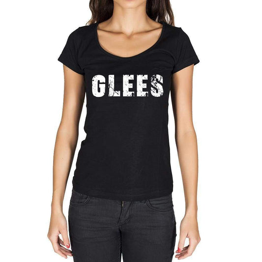 Glees German Cities Black Womens Short Sleeve Round Neck T-Shirt 00002 - Casual