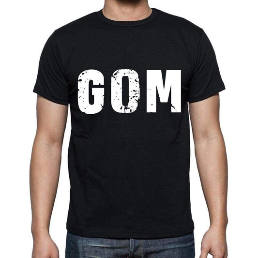 Gom Men T Shirts Short Sleeve T Shirts Men Tee Shirts For Men Cotton Black 3 Letters - Casual