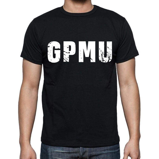 Gpmu Mens Short Sleeve Round Neck T-Shirt 4 Letters Black - Casual