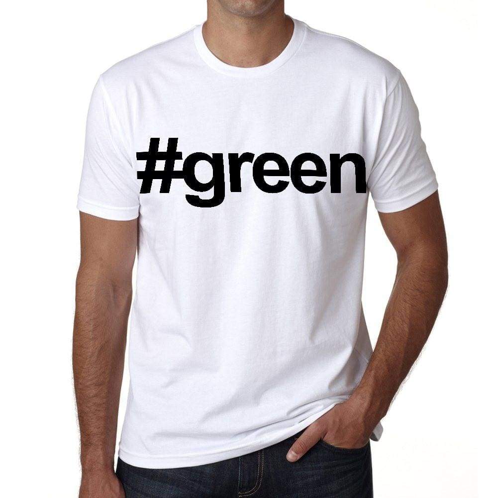 Green Hashtag Mens Short Sleeve Round Neck T-Shirt 00076