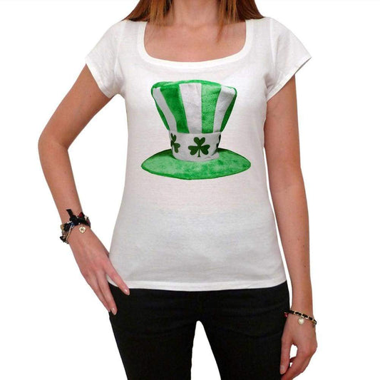 Green White Stripe And Shamrock Hat T-Shirt For Women T Shirt Gift - T-Shirt