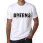 Greens Mens T Shirt White Birthday Gift 00552 - White / Xs - Casual