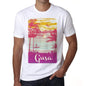 Gusa Escape To Paradise White Mens Short Sleeve Round Neck T-Shirt 00281 - White / S - Casual