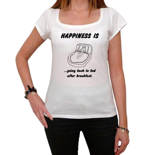 Happiness Is White Womens T-Shirt 100% Cotton 00203