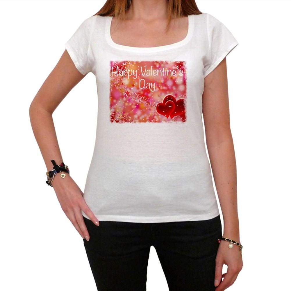 Happy Valentines Day 1 Tshirt White Womens T-Shirt 00157