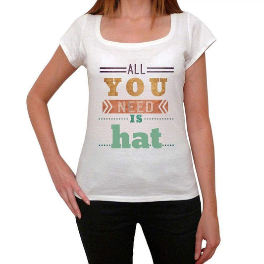 Hat Womens Short Sleeve Round Neck T-Shirt 00024 - Casual
