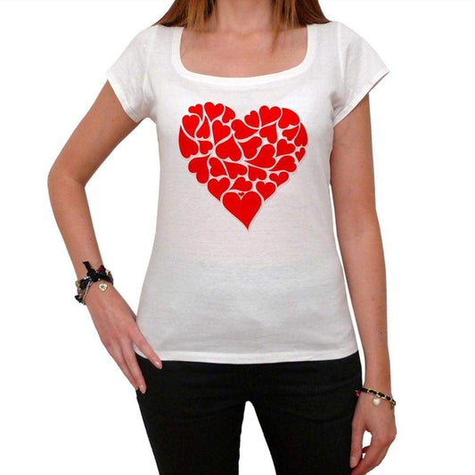 Hearts For Valentines Day Tshirt White Womens T-Shirt 00157