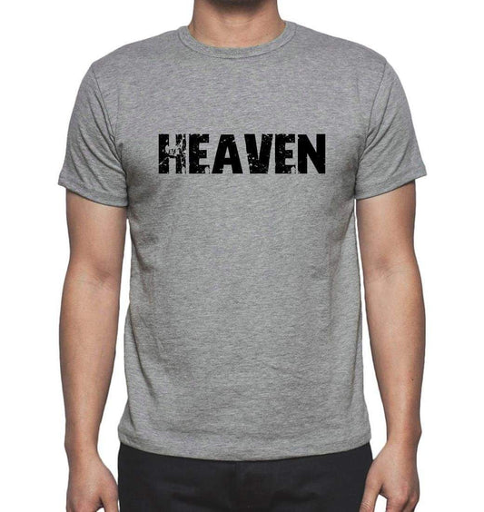 Heaven Grey Mens Short Sleeve Round Neck T-Shirt 00018 - Grey / S - Casual