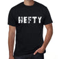 Hefty Mens Retro T Shirt Black Birthday Gift 00553 - Black / Xs - Casual