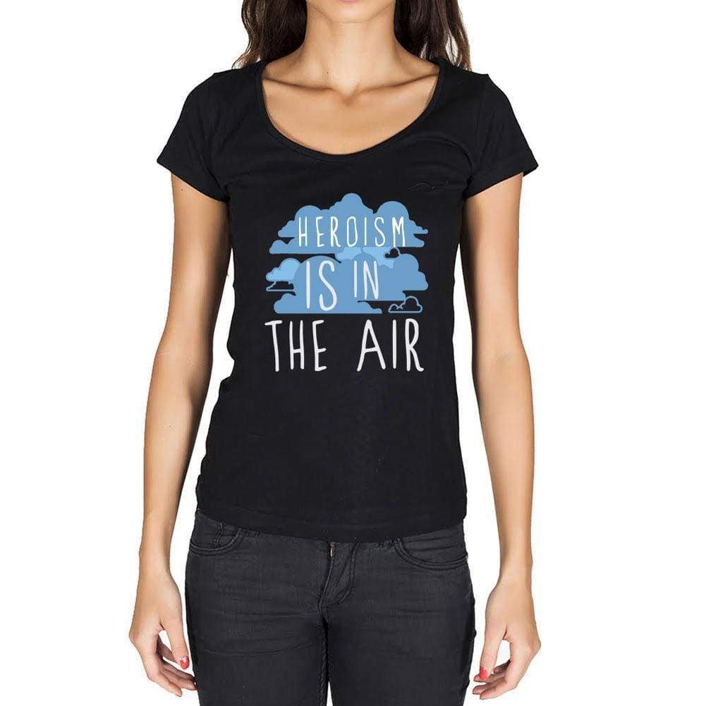 Heroism In The Air Black Womens Short Sleeve Round Neck T-Shirt Gift T-Shirt 00303 - Black / Xs - Casual