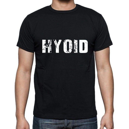 Hyoid Mens Short Sleeve Round Neck T-Shirt 5 Letters Black Word 00006 - Casual