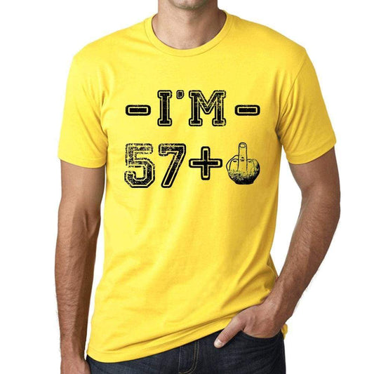 Im 50 Plus Mens T-Shirt Yellow Birthday Gift 00447 - Yellow / Xs - Casual