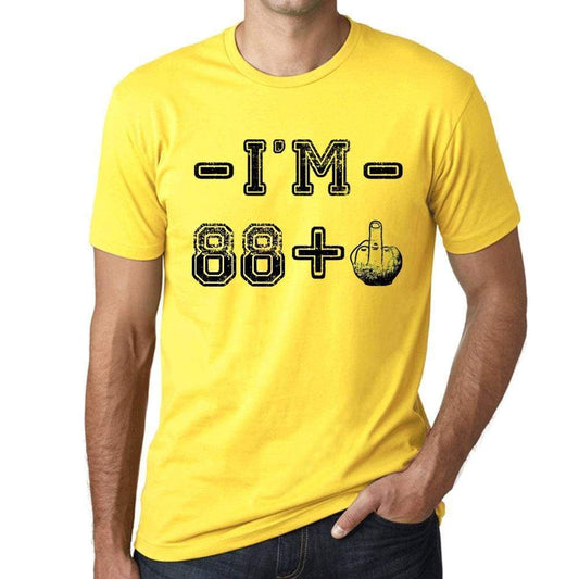 Im 77 Plus Mens T-Shirt Yellow Birthday Gift 00447 - Yellow / Xs - Casual