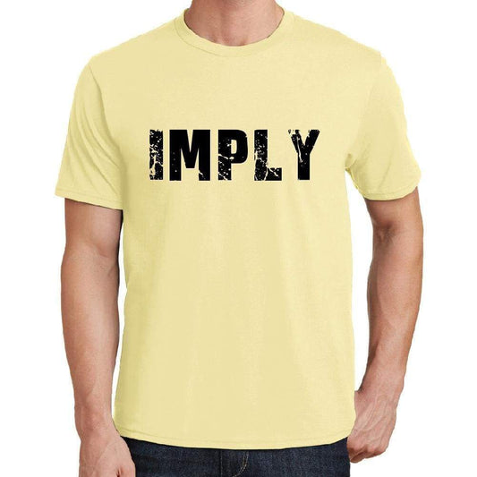 Imply Mens Short Sleeve Round Neck T-Shirt 00043 - Yellow / S - Casual