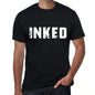 Inked Mens Retro T Shirt Black Birthday Gift 00553 - Black / Xs - Casual