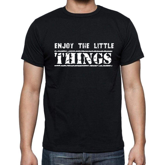 Insiprational Quote T-Shirt Enjoy The Little Things Gift For Him T Shirt For Men T-Shirt Black - T-Shirt