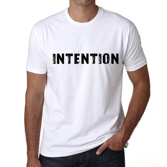 Intention Mens T Shirt White Birthday Gift 00552 - White / Xs - Casual