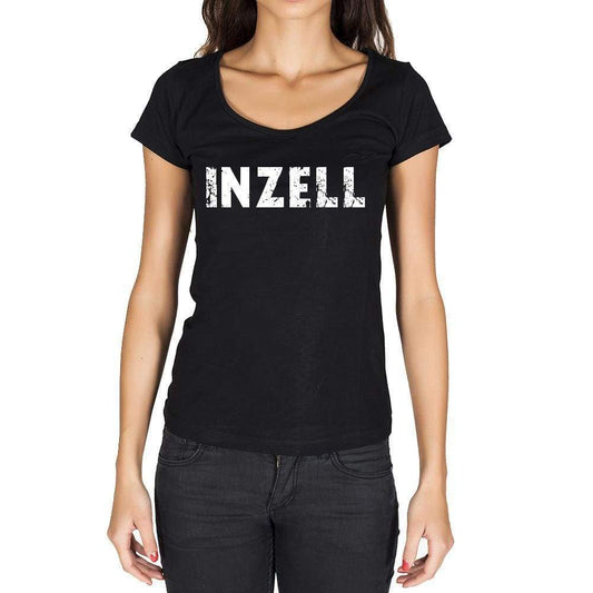 Inzell German Cities Black Womens Short Sleeve Round Neck T-Shirt 00002 - Casual