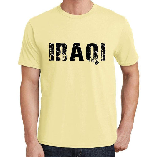 Iraqi Mens Short Sleeve Round Neck T-Shirt 00043 - Yellow / S - Casual